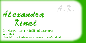 alexandra kinal business card