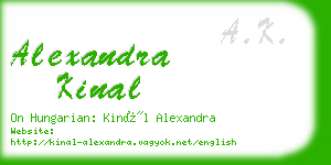 alexandra kinal business card